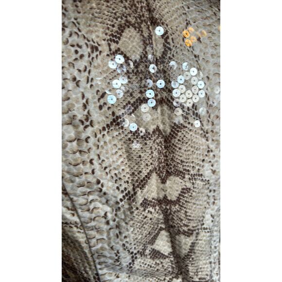 Vintage 80s domallo sequin snakeskin print vest - Picture 5 of 6